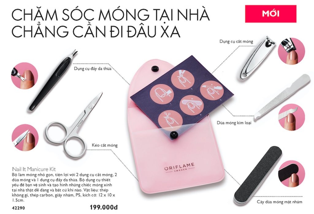 42290 Oriflame Bộ làm móng nhỏ gọn Nail It Manicure Kit Oriflame