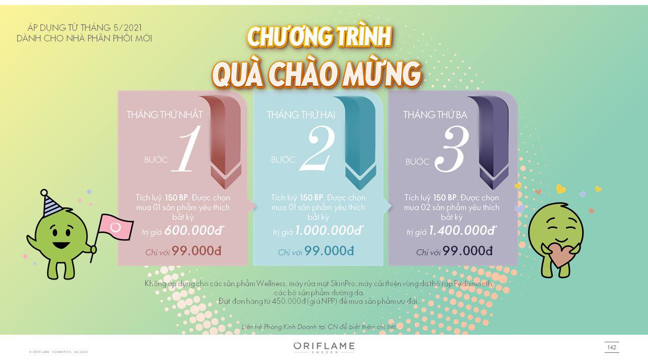 Chương trình quà chào mừng Oriflame mới nhất 2021