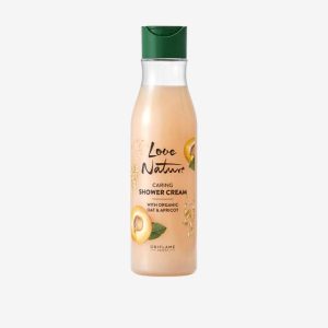 41519 Oriflame – Sữa tắm Oriflame Love Nature Caring Shower Cream With Organic Oat and Apricot Quả Mơ và Yến Mạch hữu cơ