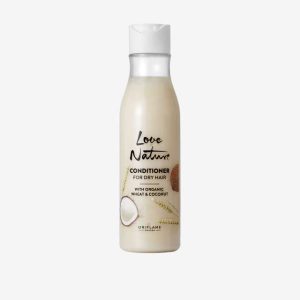 41295 Oriflame – Dầu xả Oriflame Love Nature Conditioner For Dry Hair with Organic Wheat and Coconut dầu dừa và lúa mì hữu cơ – tóc khô và hư tổn