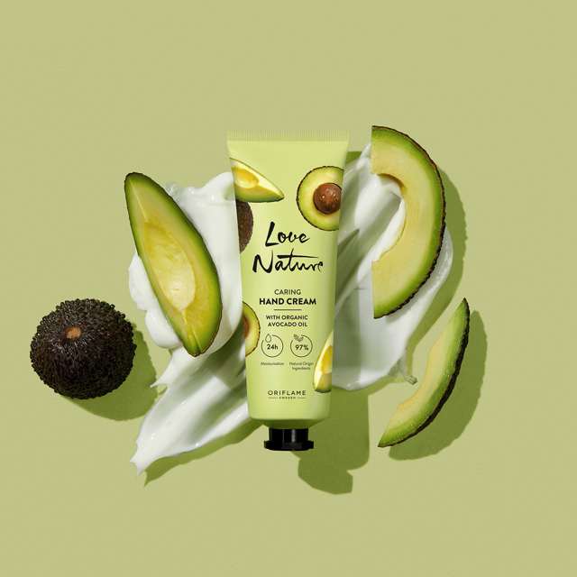 44280 Oriflame – Kem dưỡng da tay Oriflame Love Nature Caring Hand Cream with Organic Avocado Oil có dầu quả Bơ hữu cơ
