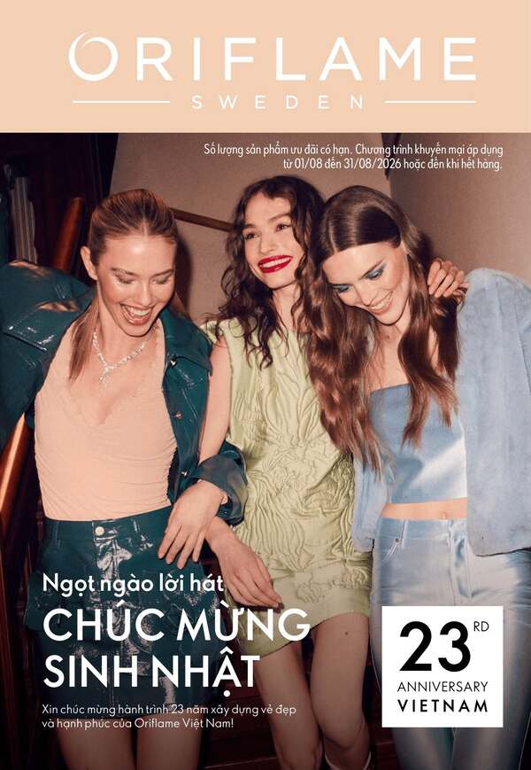 Catalogue Oriflame Việt Nam tháng 08.2026 online