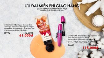 Ưu đãi miễn phí giao hàng Oriflame tháng 6.2022